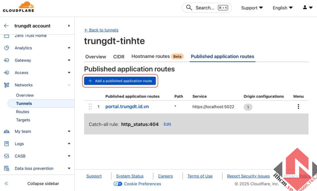 Hướng dẫn truy cập ứng dụng Synology NAS từ xa qua Cloudflare tunnel