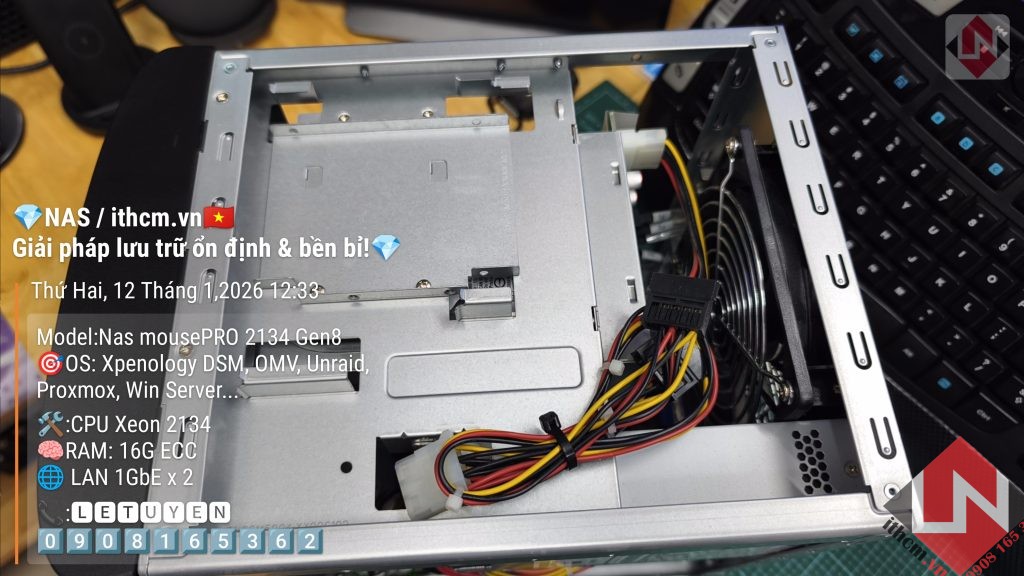 Máy chủ Mini MousePro 2134 phù hợp chạy NAS Xpenology, ảo hóa Proxmox