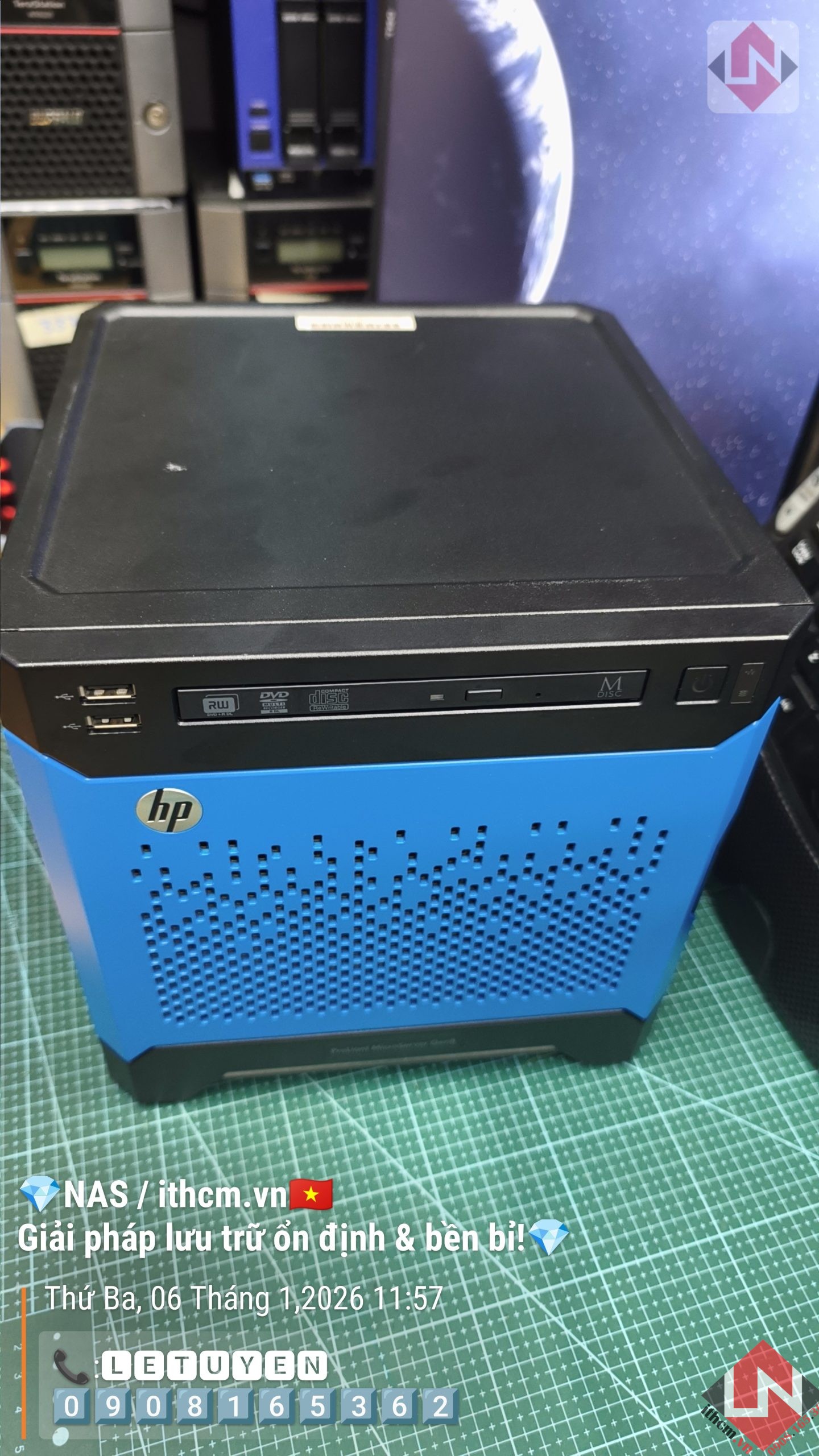 Nas Hp Microserver Gen8 Xeon 1220 - version Blue- chạy NAS Xpenology / TrueNas / Unraid 3 Nas Hp Microserver Gen8 Xeon 1220 - version Blue- chạy NAS Xpenology / TrueNas / Unraid - Ảnh 3