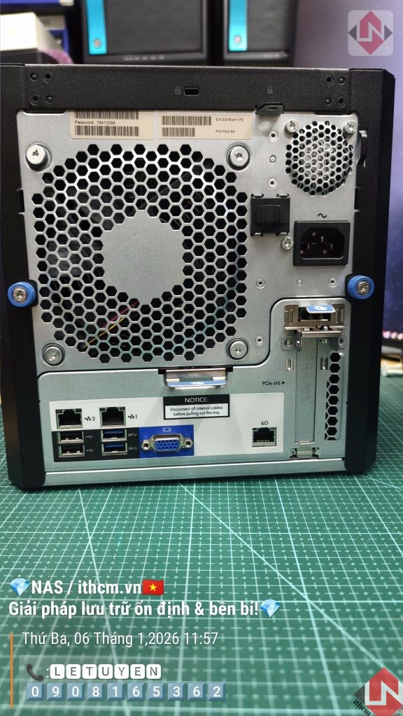 Nas Hp Microserver Gen8 Xeon 1220 - version Blue- chạy NAS Xpenology / TrueNas / Unraid