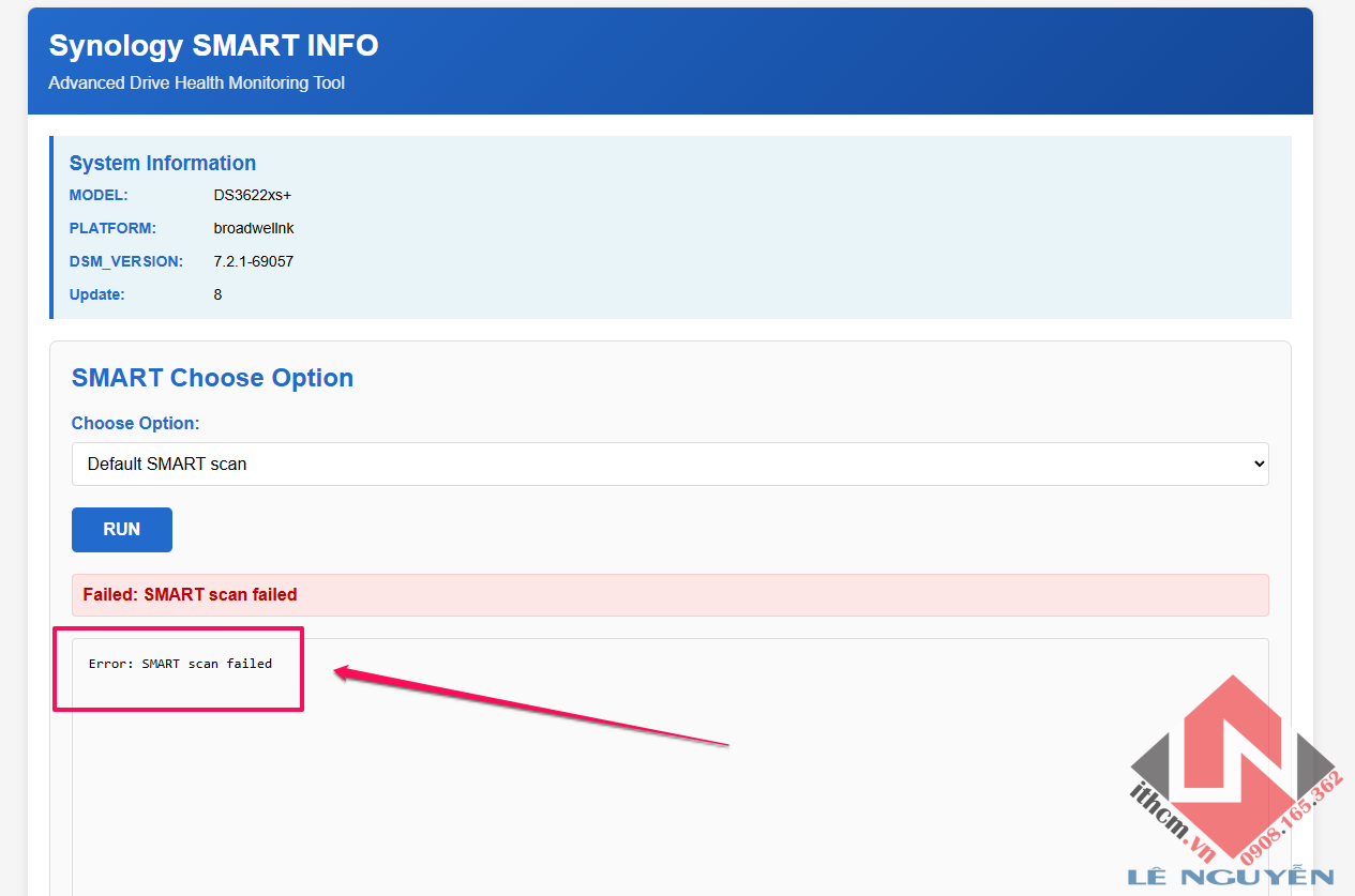 Hướng dẫn kiểm tra sức khỏe ổ cứng trên NAS Synology / Xpenology