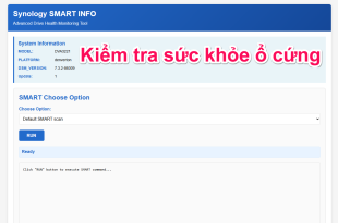Hướng dẫn kiểm tra sức khỏe ổ cứng trên NAS Synology / Xpenology