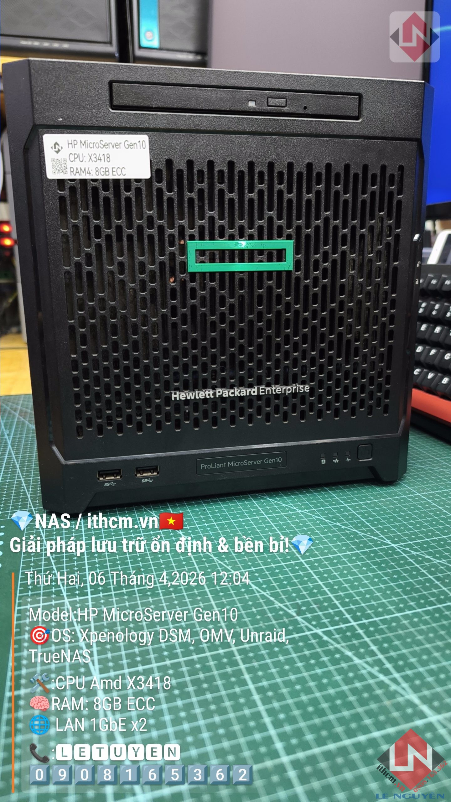 Máy chủ Mini HP MicroServer Gen10 x3418 nhỏ gọn để Build NAS 13 Máy chủ Mini HP MicroServer Gen10 x3418 nhỏ gọn để Build NAS